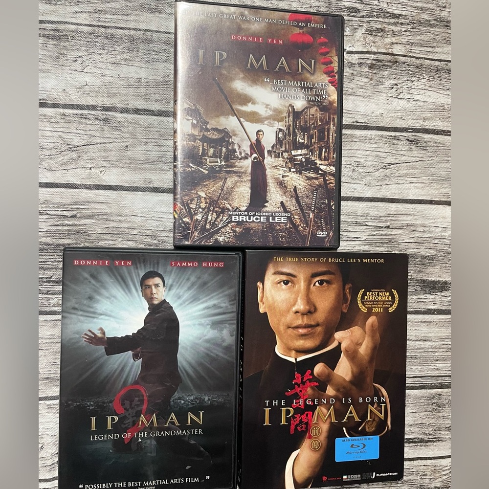 3 DVD Set IP Man Kung Fu Martial Arts Movies Excellent Condition